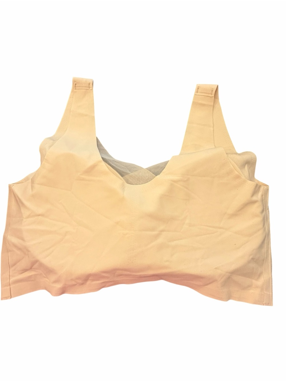 Werena V-Net Mesh Front Wireless Bra Comfort Bra 2XL NEW Beige Nude Pullover - Picture 5 of 9